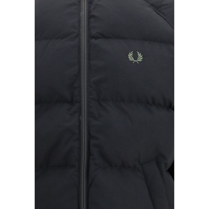 Fred Perry Black Polyamide Full-Length Jacket