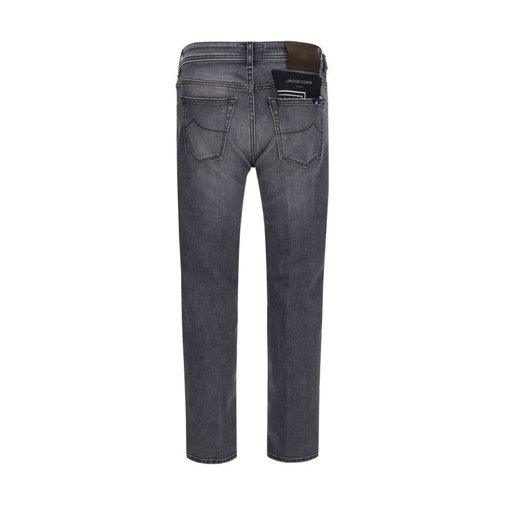 Jacob Cohen Gray Cotton Straight-Leg Jeans