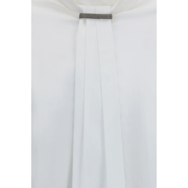 Brunello Cucinelli White Cotton Blouse