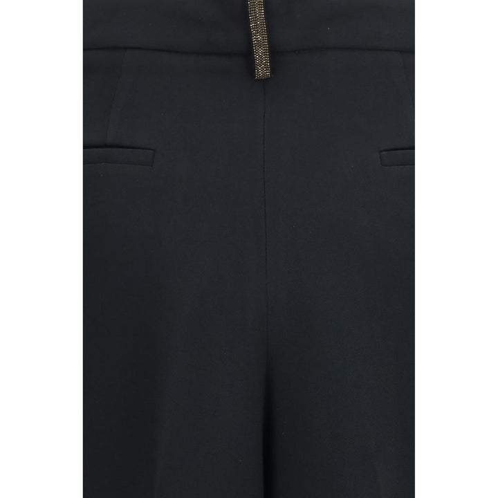 Fabiana Filippi Black Acetate Casual Pants