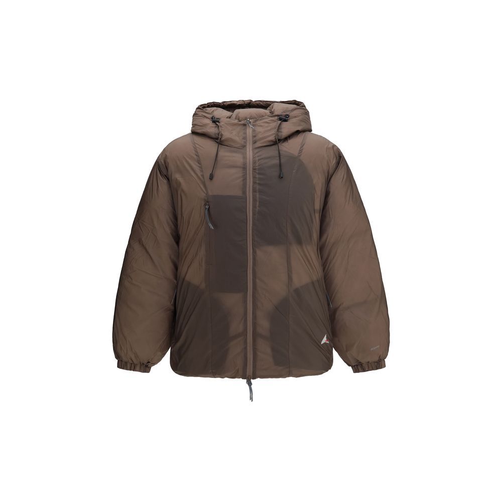 ROA Brown Nylon Full-Length Jacket
