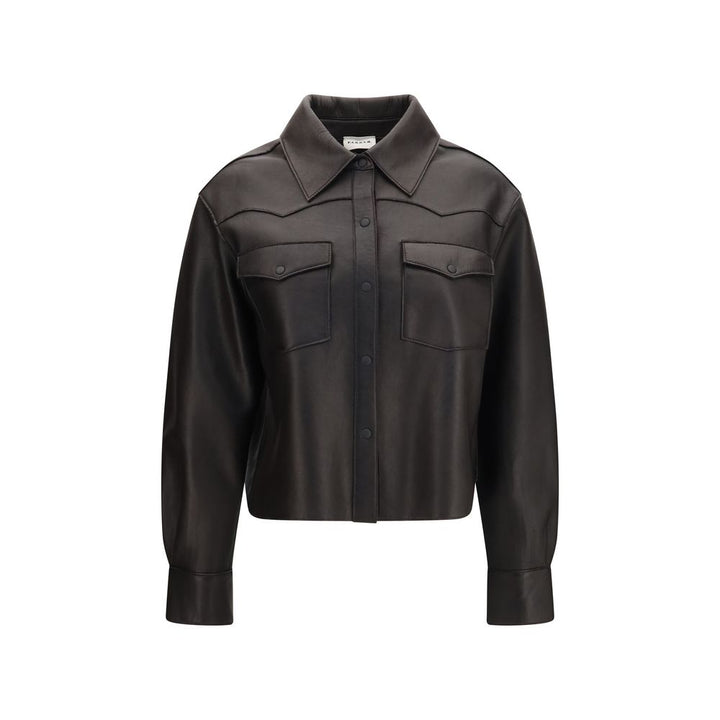 P.A.R.O.S.H. Black Lamb Leather Leather Jacket