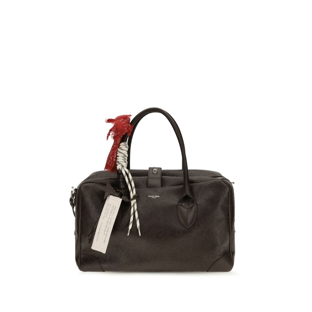 Golden Goose Brown Calf Leather Bos Taurus Handbag