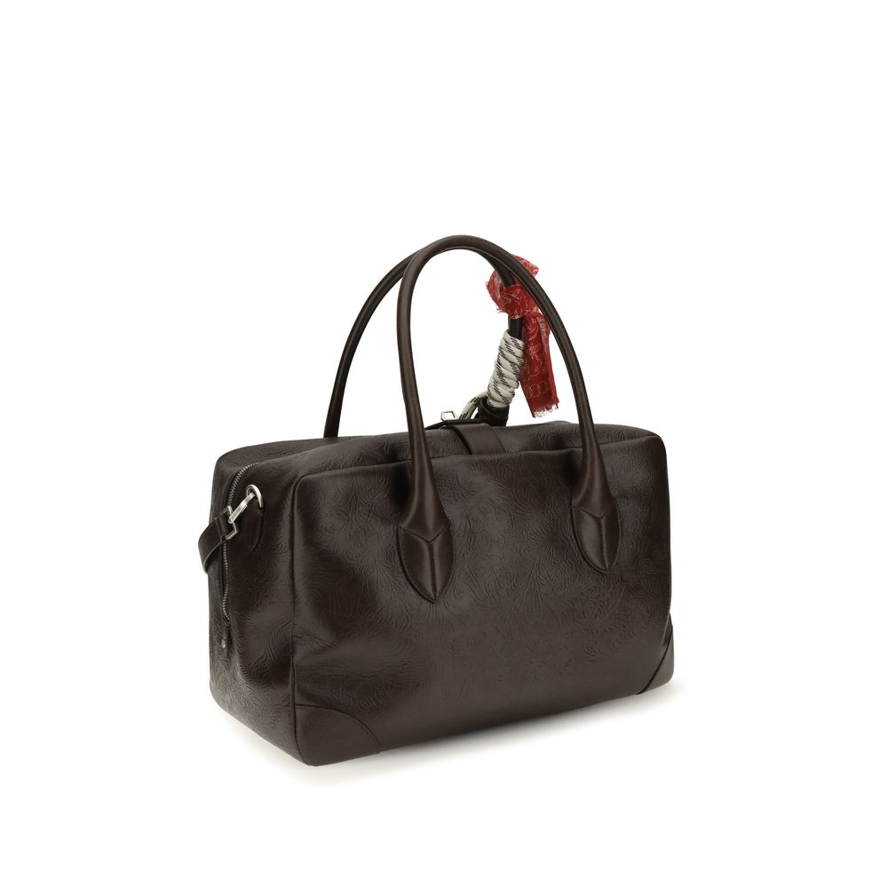 Golden Goose Brown Calf Leather Bos Taurus Handbag