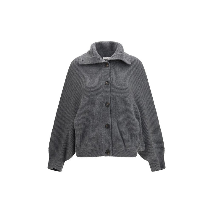 Brunello Cucinelli Gray Cashmere Cardigan