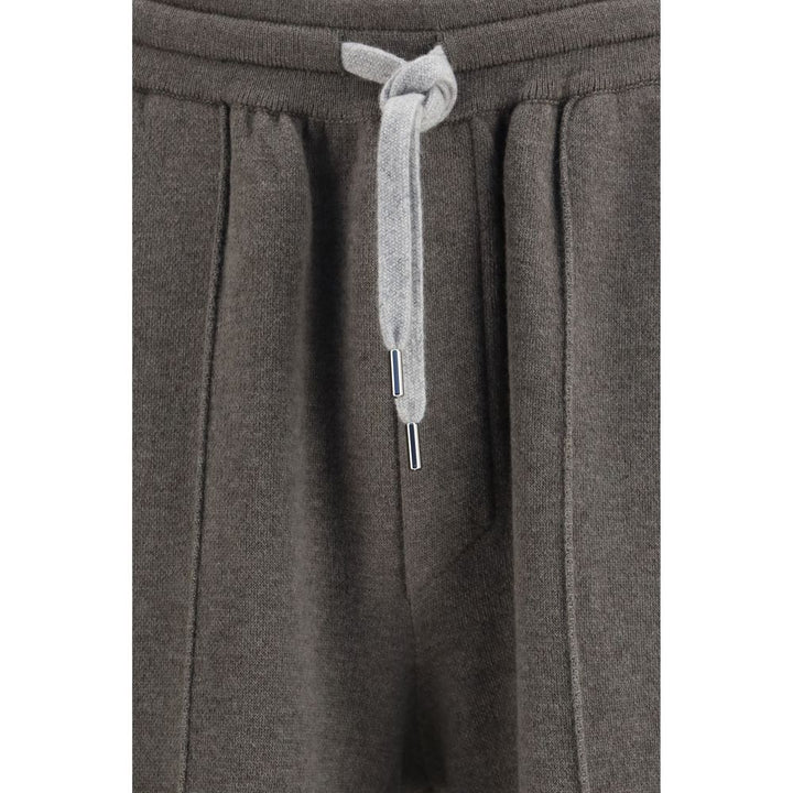 Brunello Cucinelli Bicolor Cashmere Athletic Pants