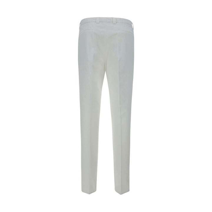 Brunello Cucinelli White Cotton Casual Pants