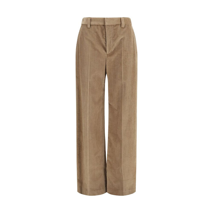 Brunello Cucinelli Brown Cotton Casual Pants