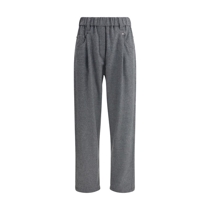 Brunello Cucinelli Gray Wool Casual Pants