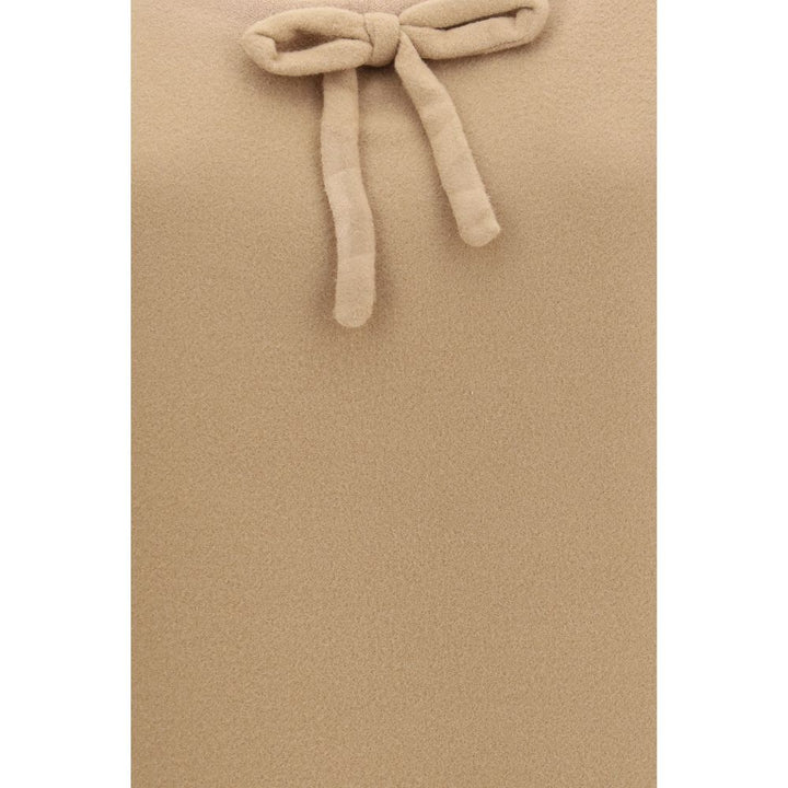 Miu Miu Beige Wool Oves Aries Casual Dress