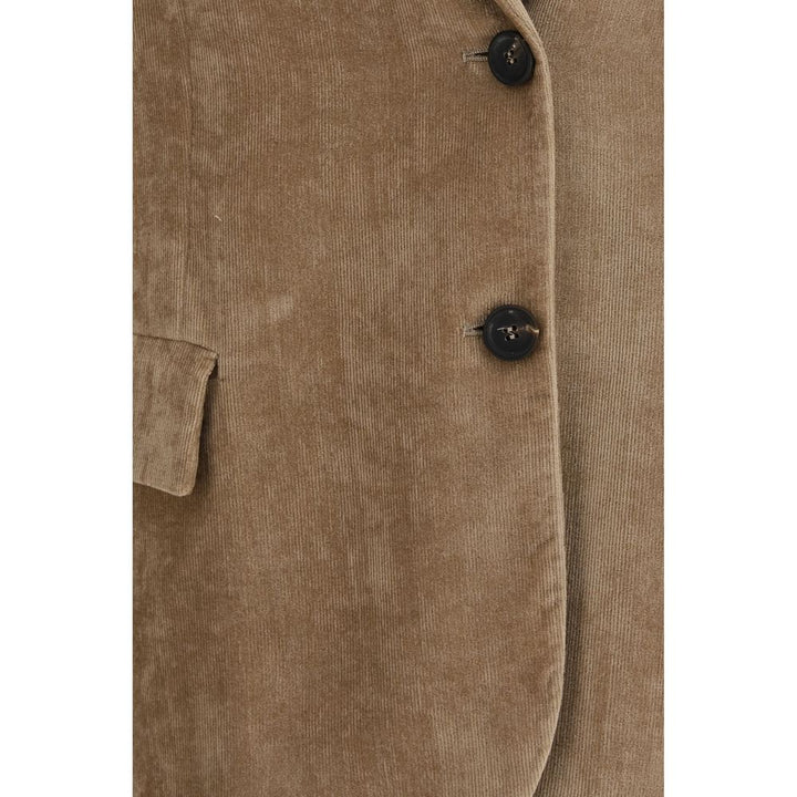 Brunello Cucinelli Beige Viscose Full-Length Jacket