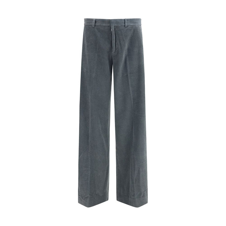 Magliano Gray Cotton Casual Pants
