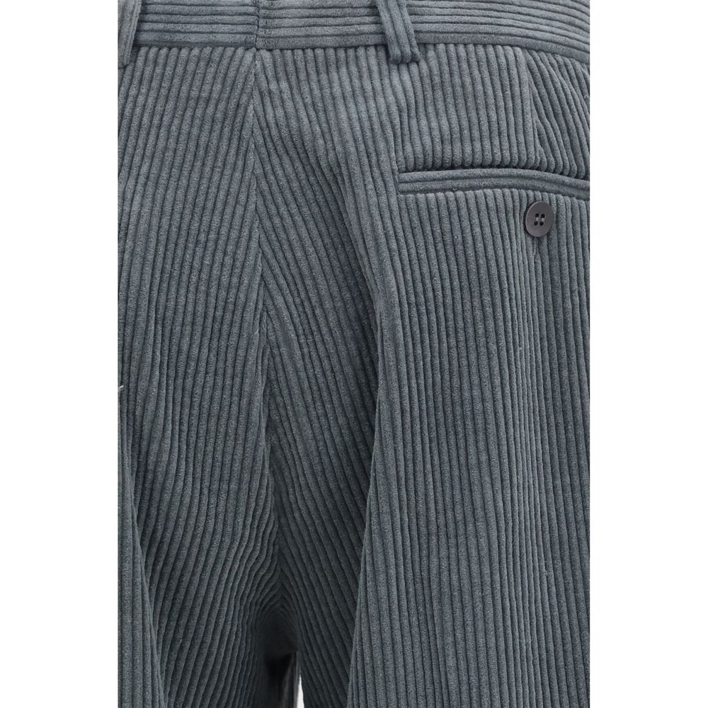 Magliano Gray Cotton Casual Pants