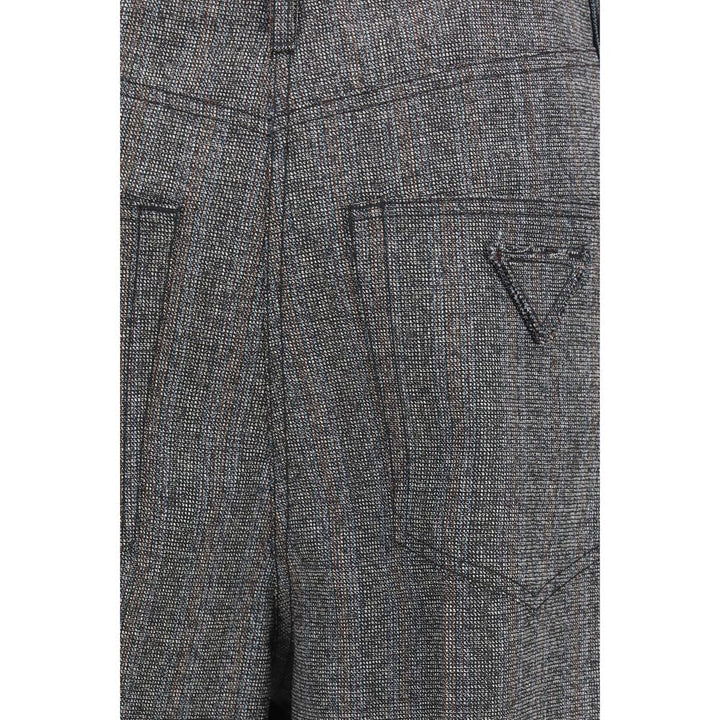 Prada Gray Wool Oves Aries Casual Pants