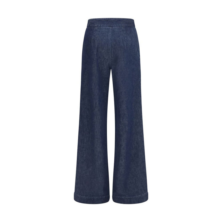SA SU PHI Blue Cotton Flared Jeans