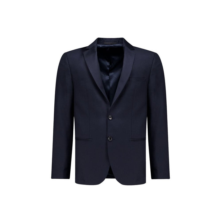 Autore Blue Wool Full-Length Jacket