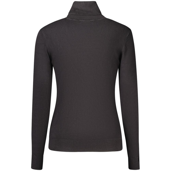Guess Jeans Black Viscose Turtleneck