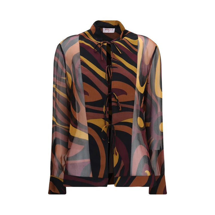 Emilio Pucci Multicolor Silk Pattern Shirt