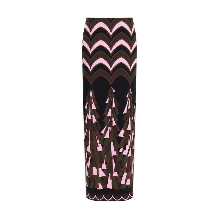 Emilio Pucci Multicolor Polyamide Long Skirt