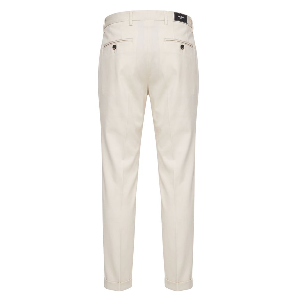 Baldinini Trend White Viscose Men Pants