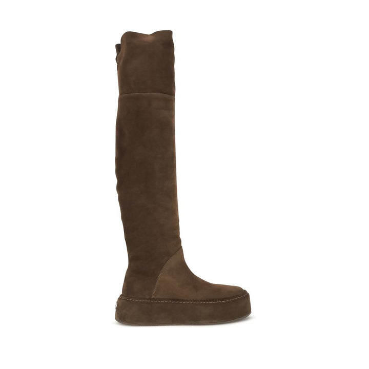Casadei Brown Suede Leather Over The Knee
