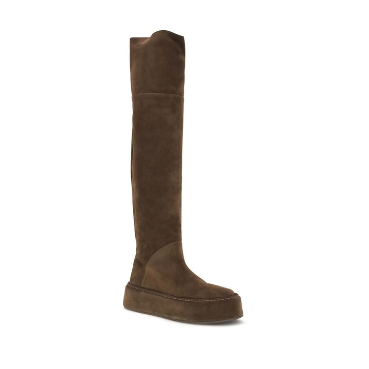 Casadei Brown Suede Leather Over The Knee