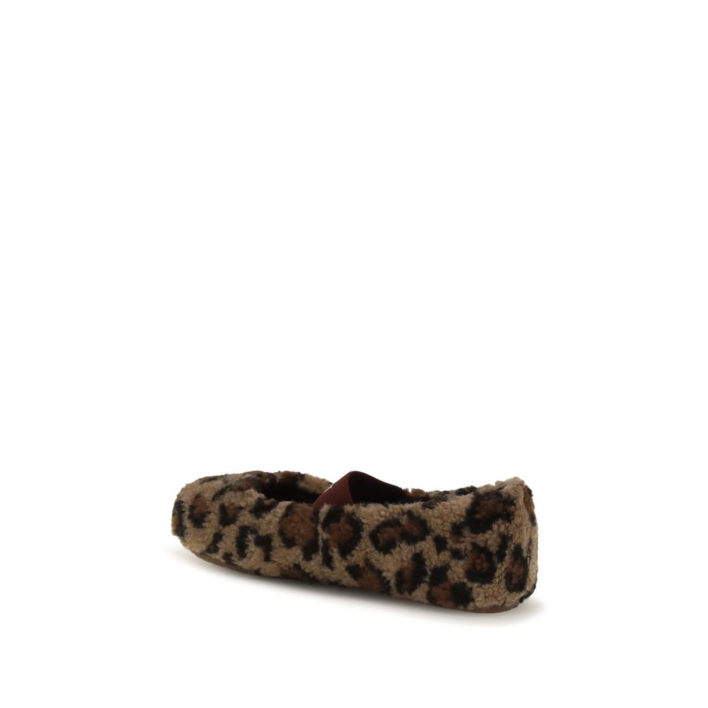 Moon Boot Brown Polyester Ballet Flats