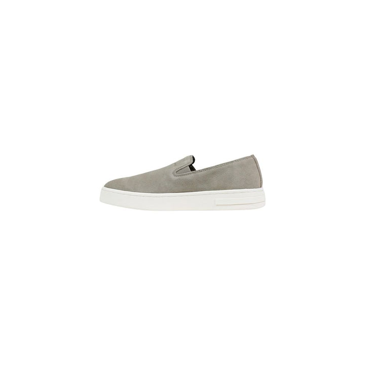 Armani Exchange Green Leather Low Top Sneakers