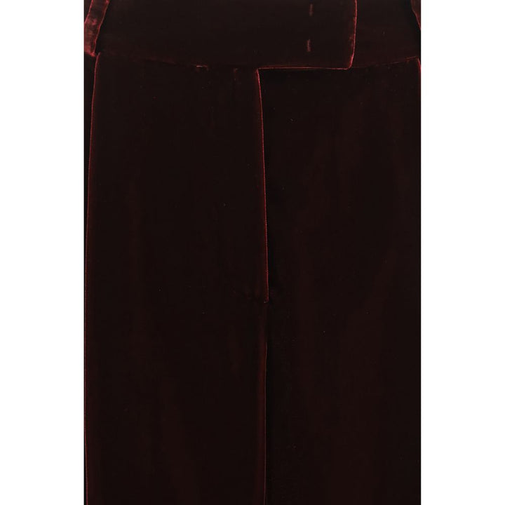 Giorgio Armani Bordeaux Viscose Dress Pants