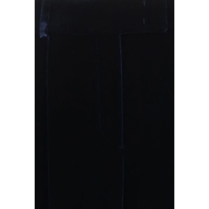 Giorgio Armani Blue Viscose Casual Pants