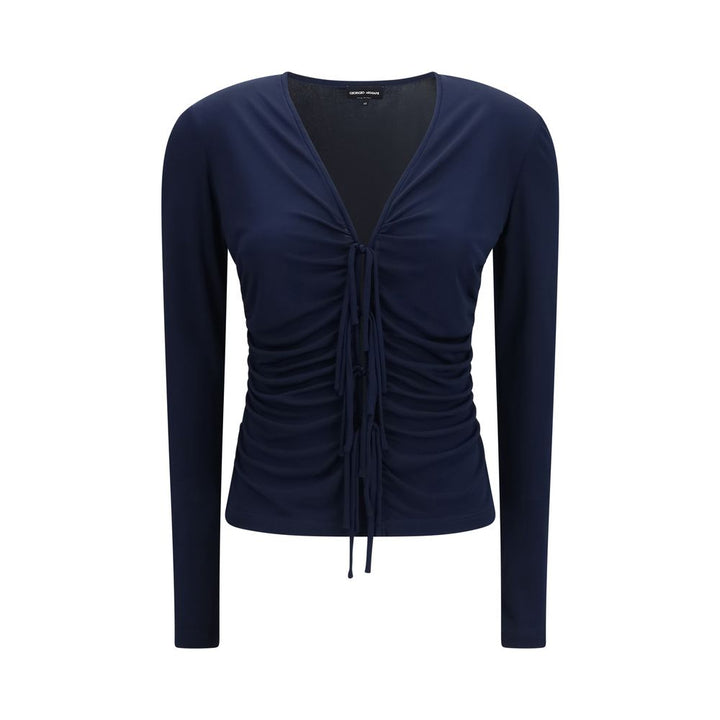Giorgio Armani Blue Viscose Shirt