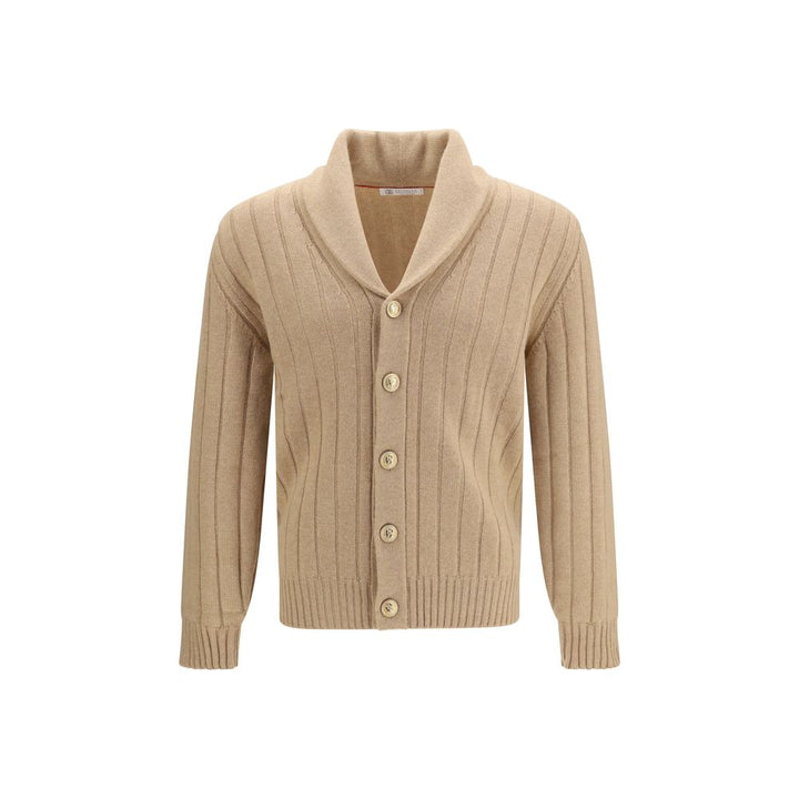 Brunello Cucinelli Beige Cashmere Cardigan