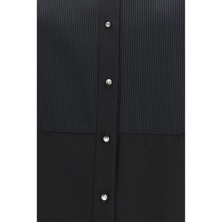 Sara Roka Black Cotton Dress Shirt
