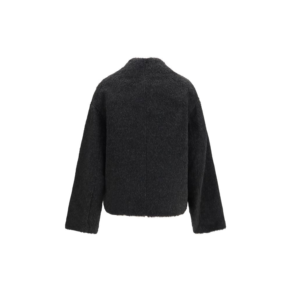Loulou De Saison Black Alpaca Vicugna Pacos Jacket