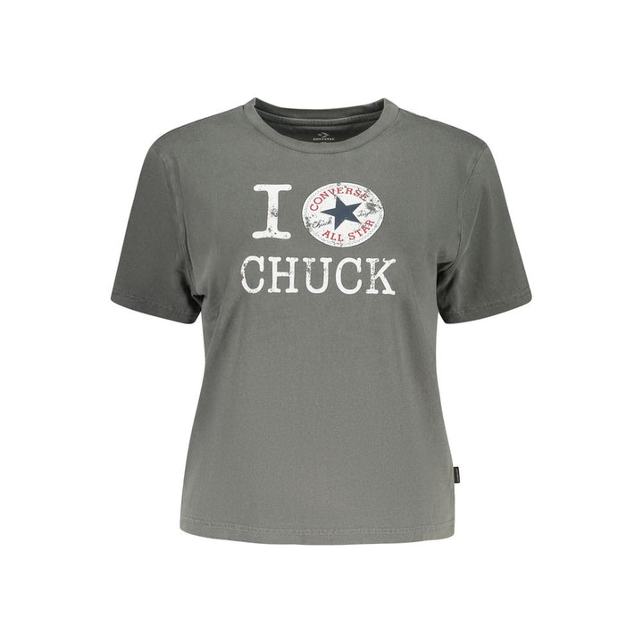 Converse Grey Cotton Women's T-Shirt