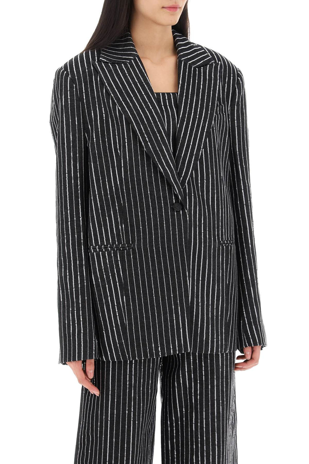 blazer with sequined stripes-1