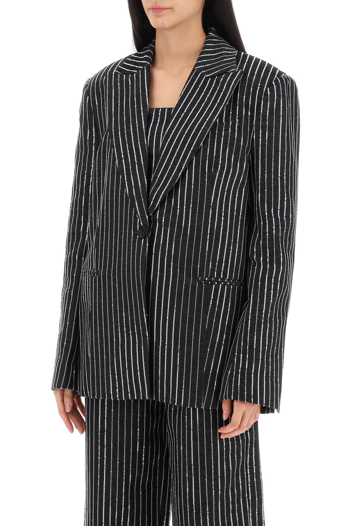 blazer with sequined stripes-3