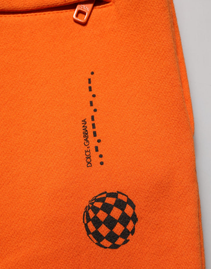 Dolce & Gabbana Orange Cotton DGVIB3 Men Trackpants Pants