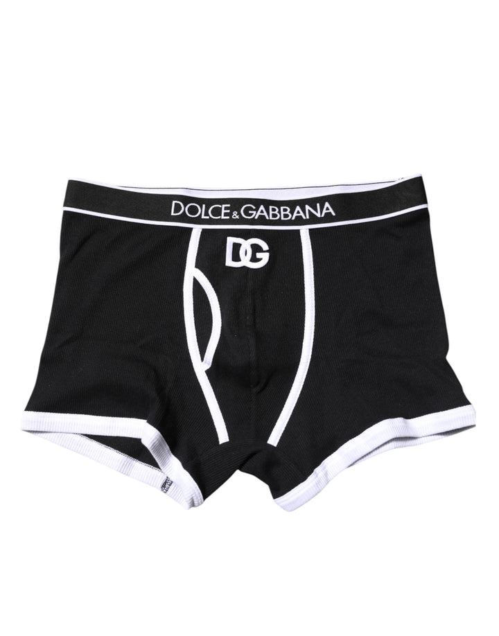 Dolce & Gabbana Black DG Interlock Regular Boxer Underwear