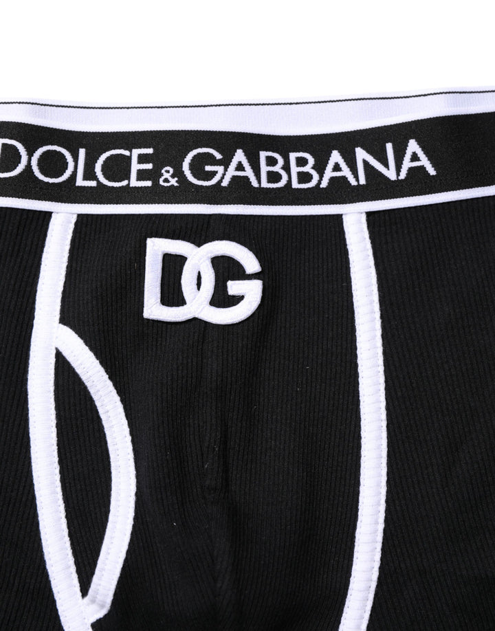 Dolce & Gabbana Black DG Interlock Regular Boxer Underwear