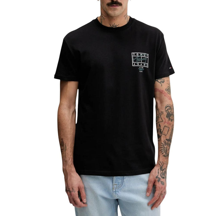 Tommy Hilfiger Jeans Black Recycled Cotton T-Shirt