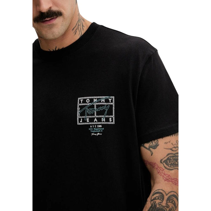 Tommy Hilfiger Jeans Black Recycled Cotton T-Shirt