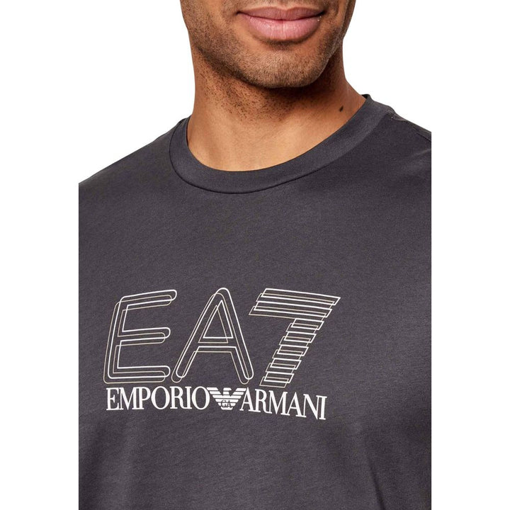 EA7 Emporio Armani Gray Cotton T-Shirt