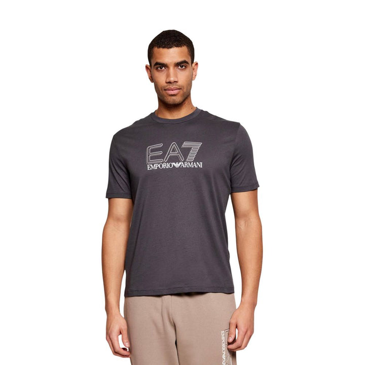 EA7 Emporio Armani Gray Cotton T-Shirt
