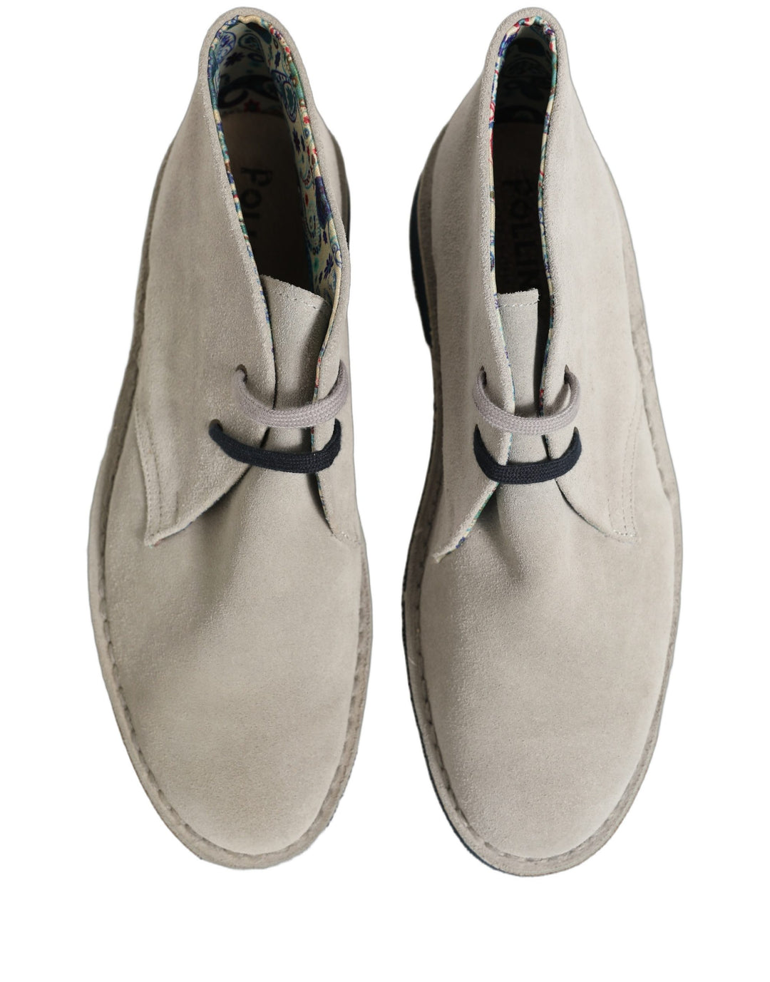 Pollini Gray Suede Chukka Lace Up Men Ankle Boots Light