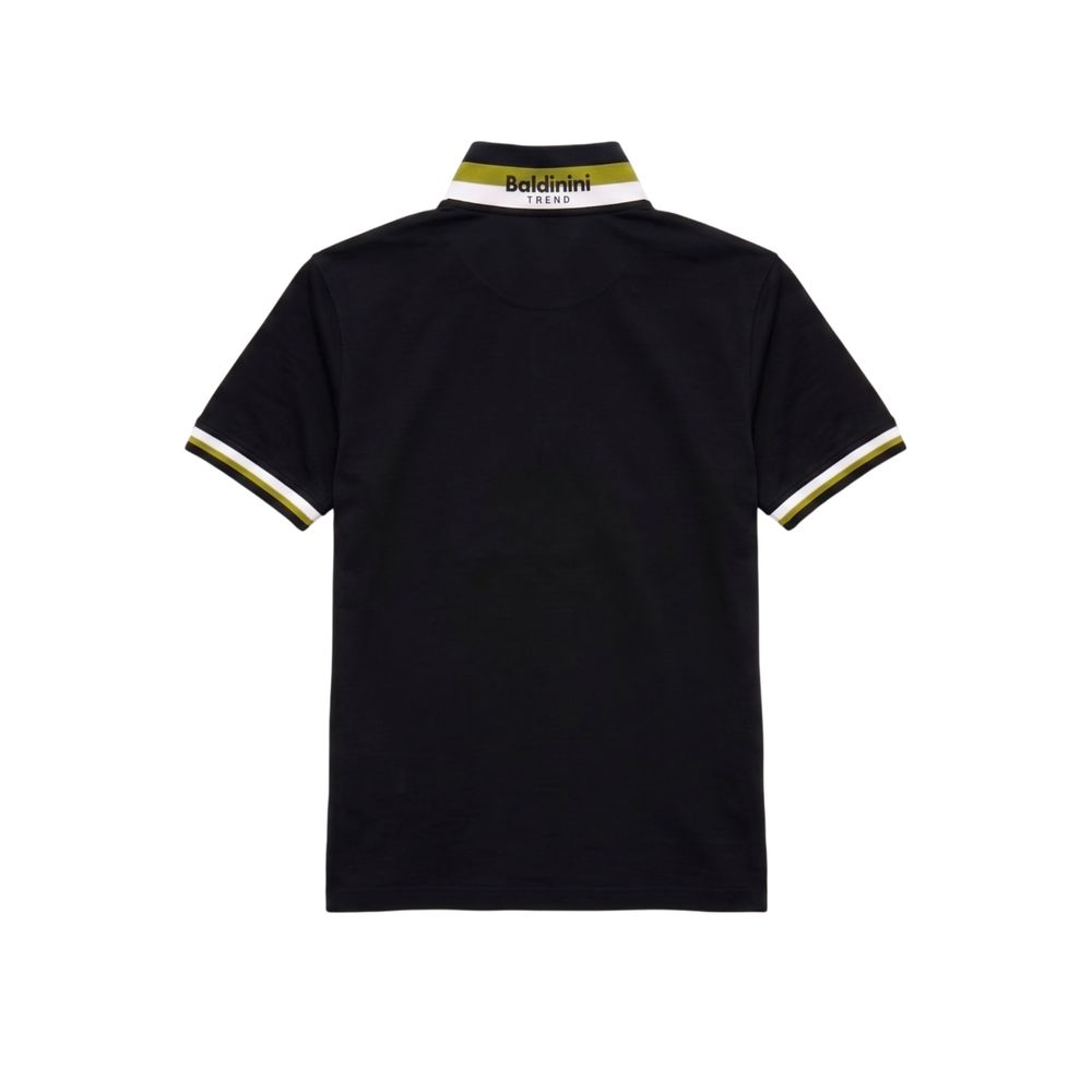 Baldinini Trend Black Cotton Men Polo-Shirt