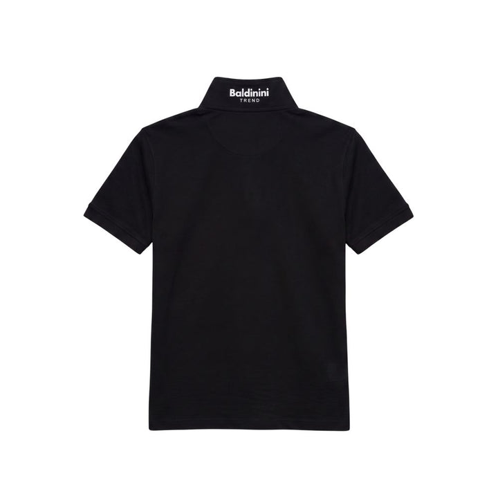 Baldinini Trend Black Cotton Men Polo