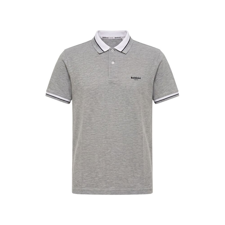 Baldinini Trend Grey Cotton Men Polo