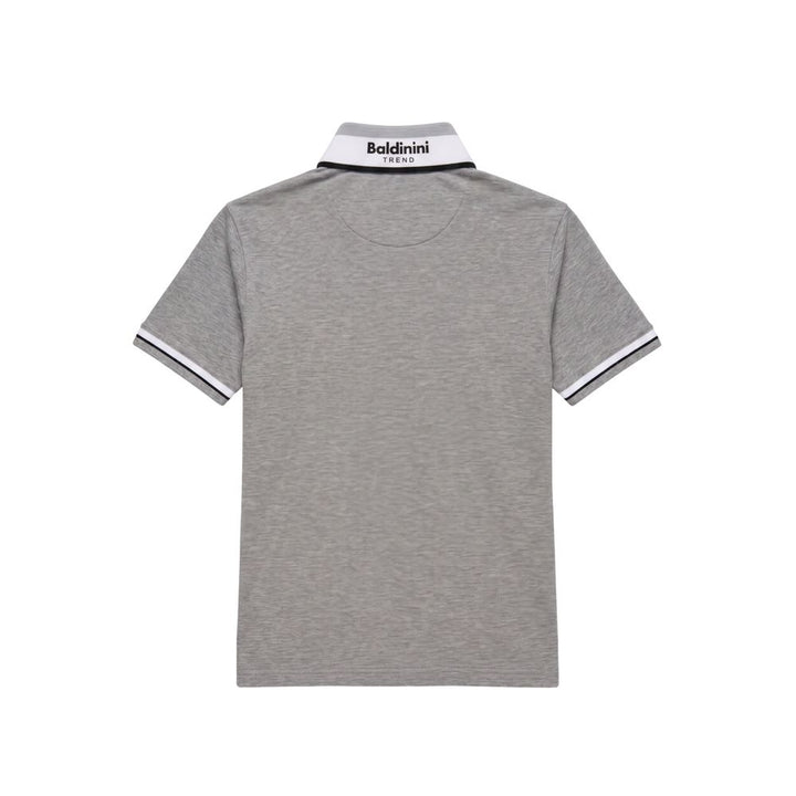 Baldinini Trend Grey Cotton Men Polo