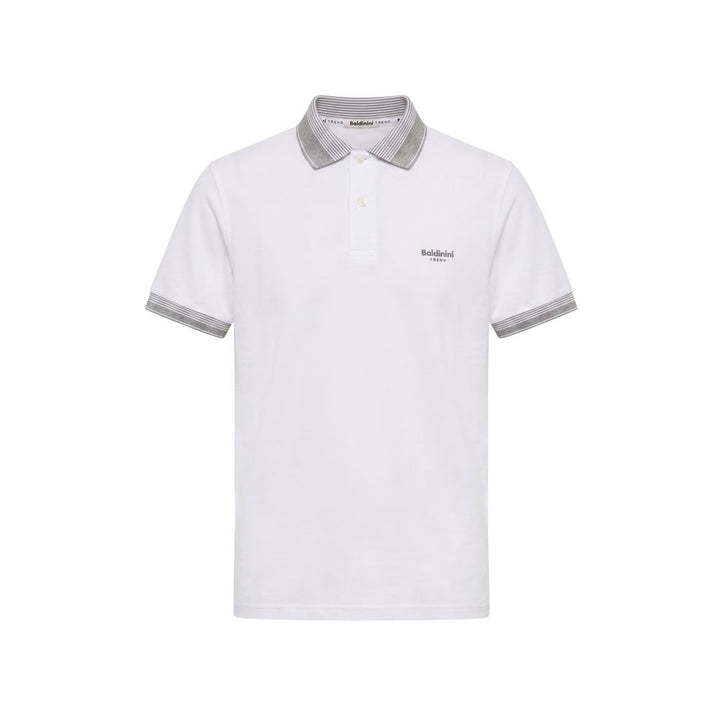 Baldinini Trend White Cotton Men Polo-Shirt